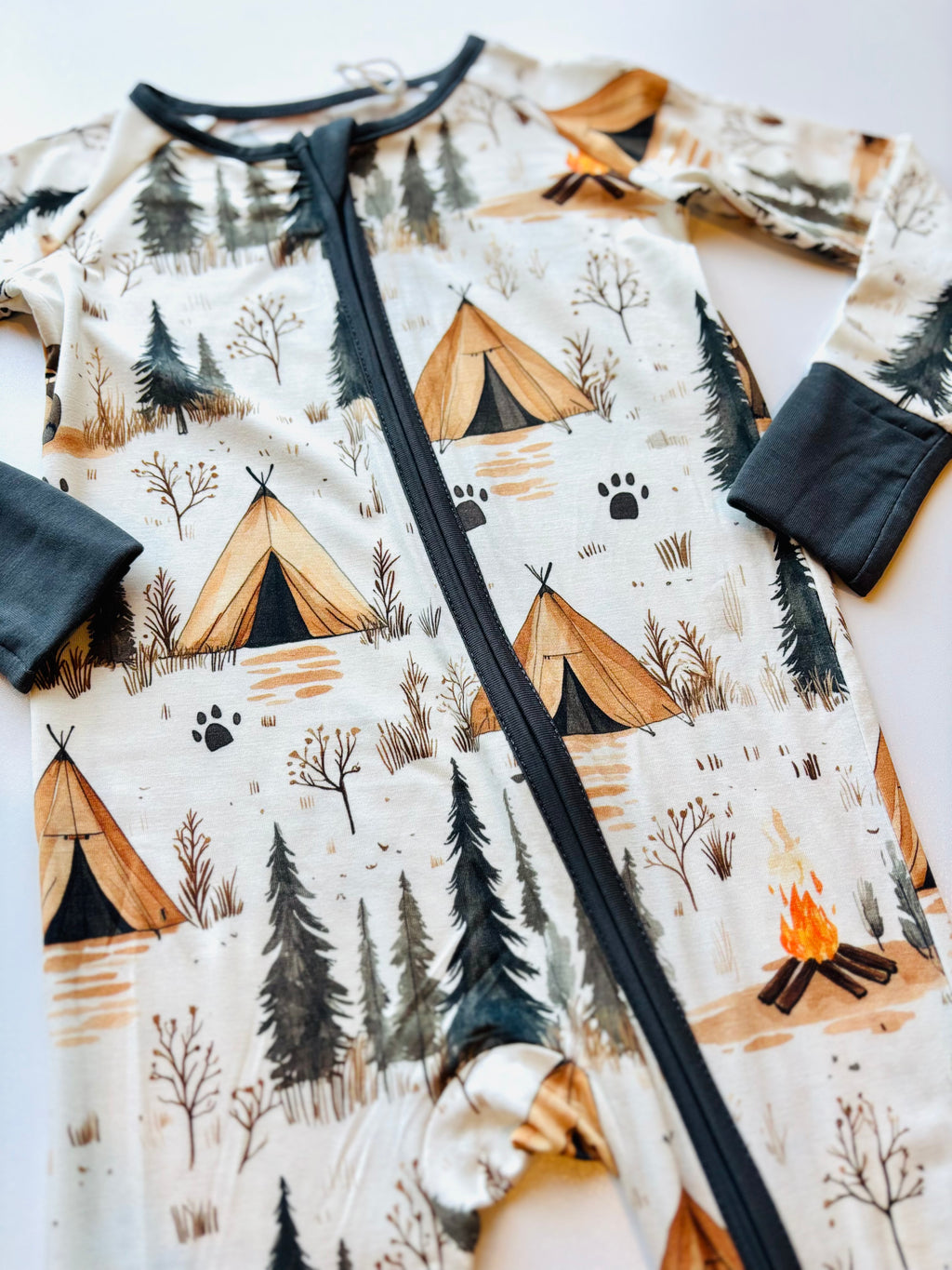 Camping Bear convertible zippy Romper