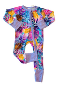 Tropical Purple convertible zippy Romper