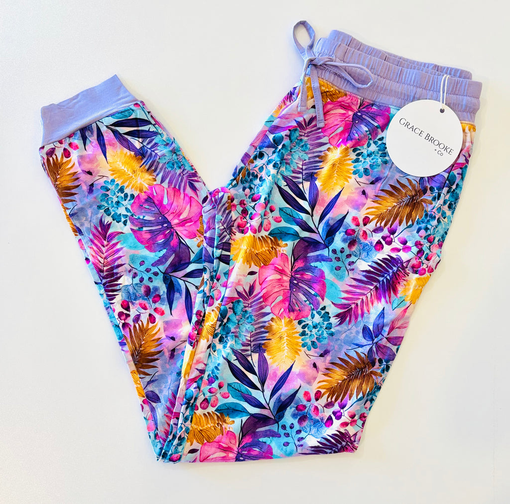 Tropical Purple Womens Joggers