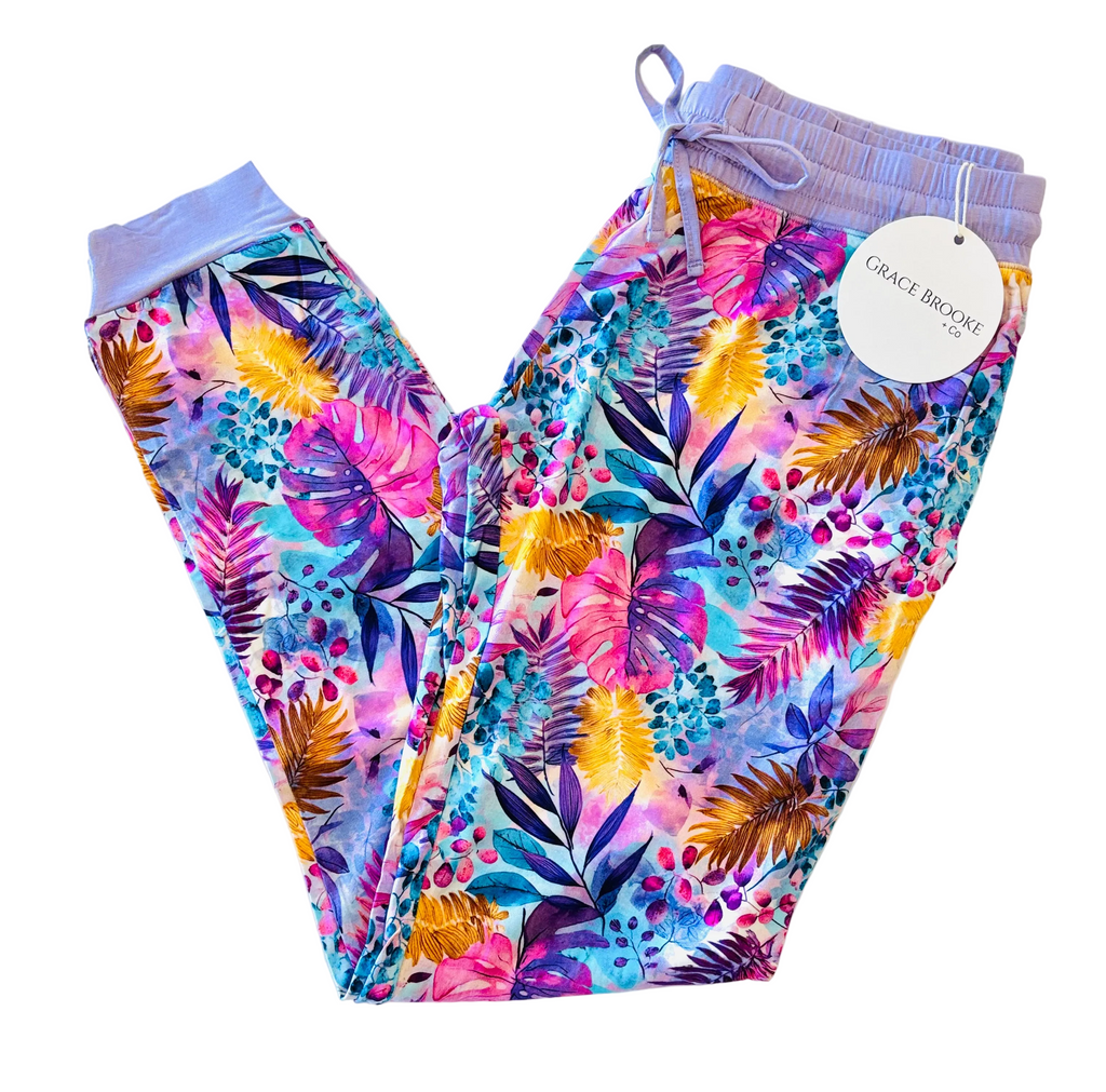 Tropical Purple Womens Joggers