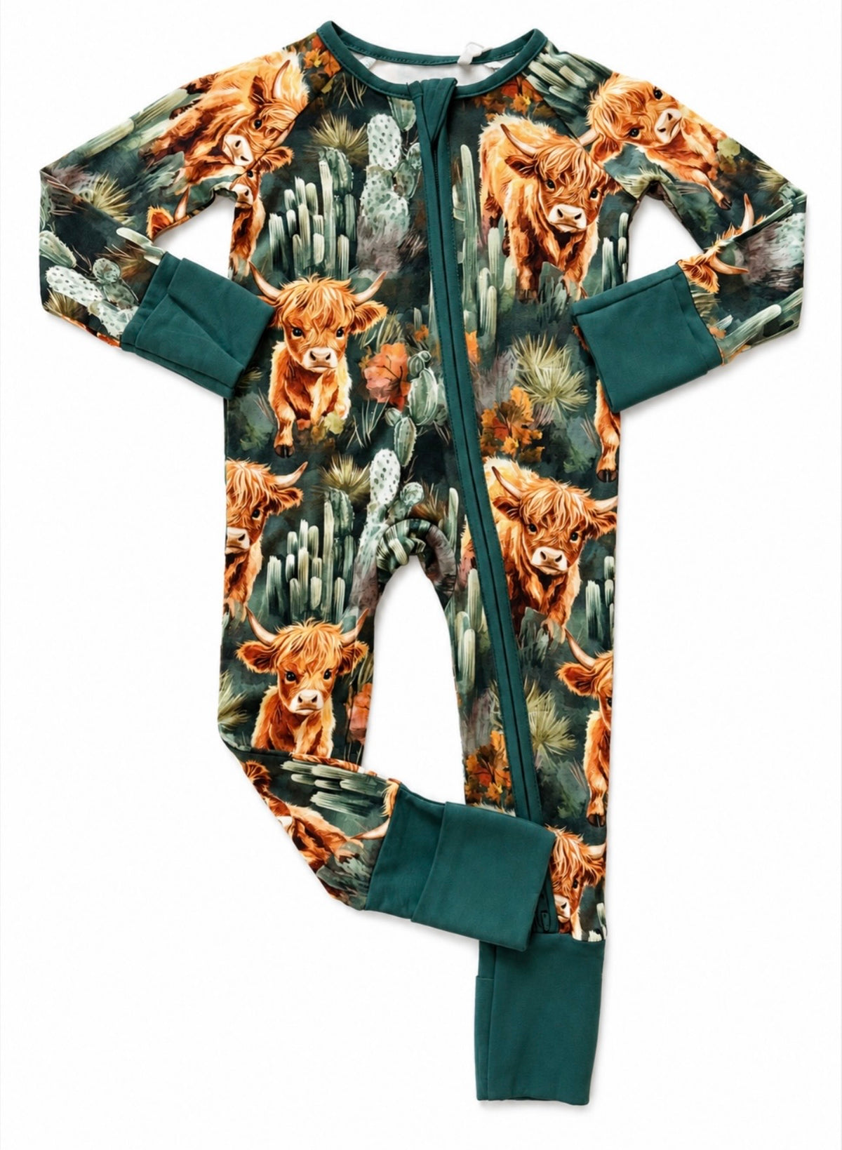 Highland cow convertible zippy Romper