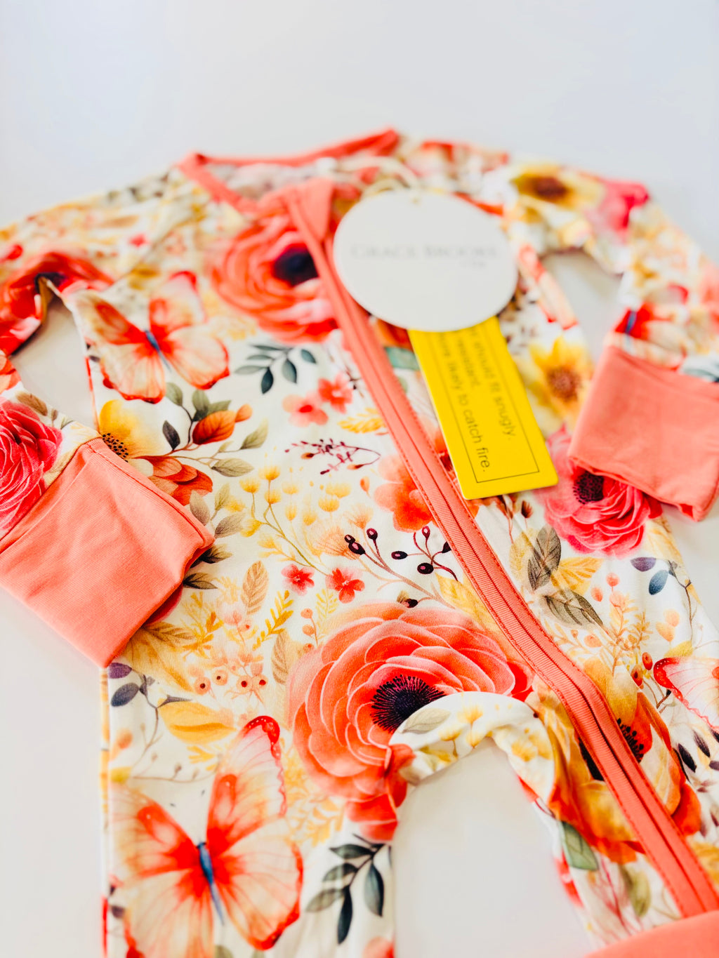 Butterfly Floral Convertible Zippy Romper