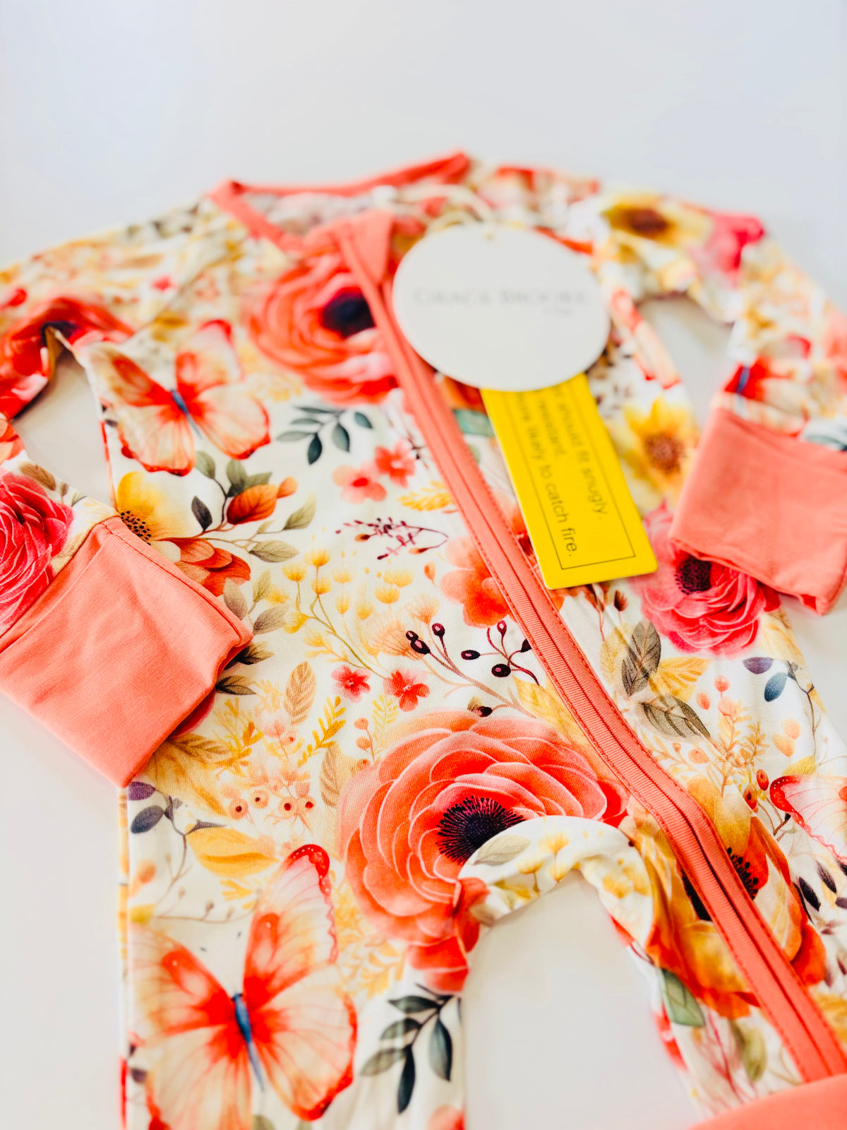 Butterfly Floral Convertible Zippy Romper