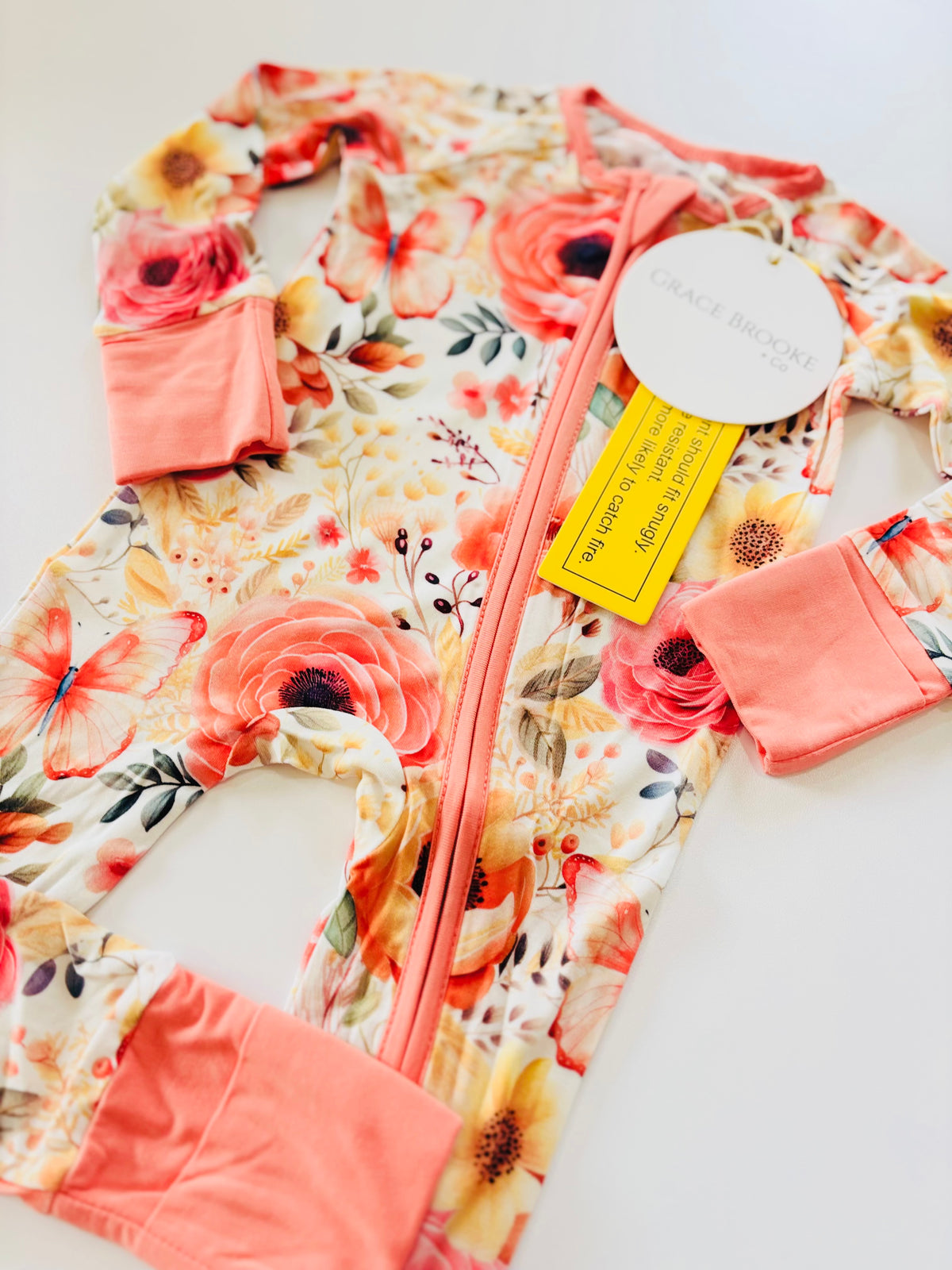 Butterfly Floral Convertible Zippy Romper