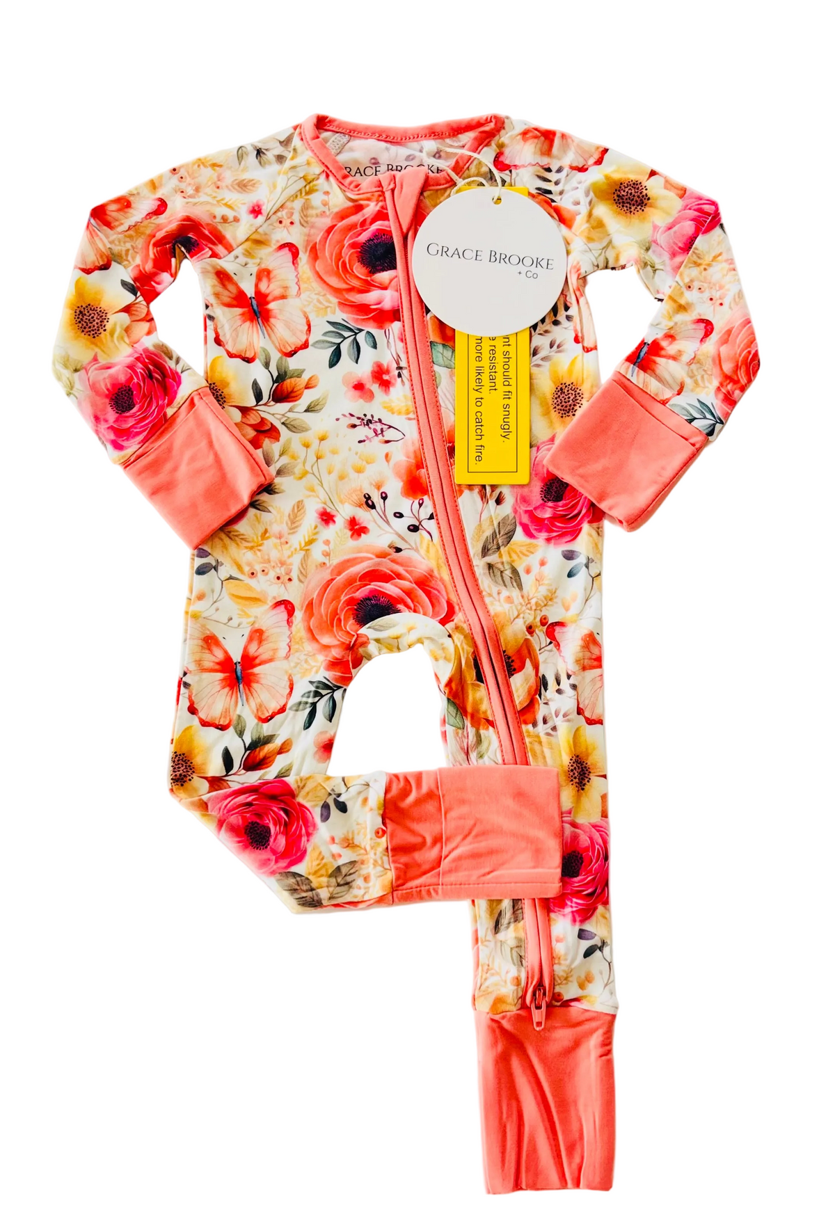 Butterfly Floral Convertible Zippy Romper