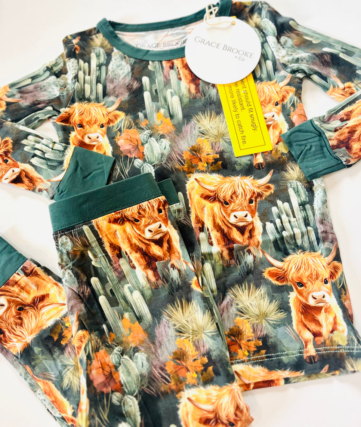 Highland Cow Long Sleeve & Pants set