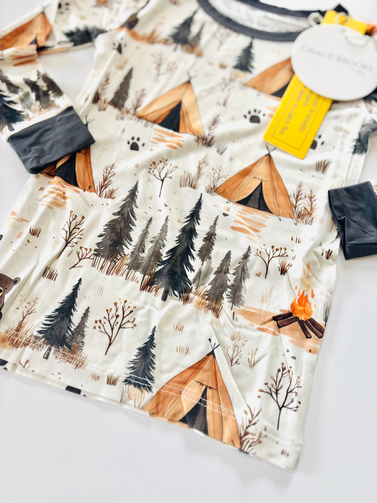 Camping Bear Long Sleeve and Pants set